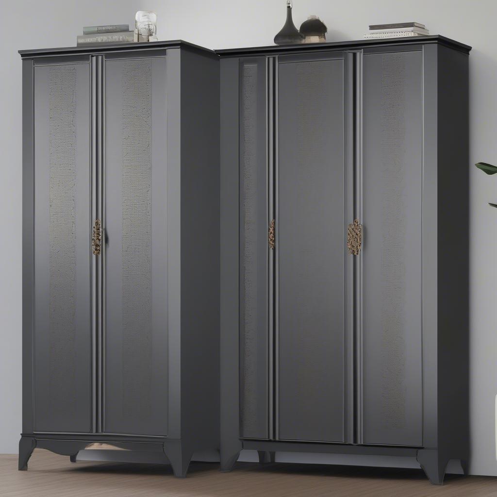 Tủ sắt đựng quần áo 3 cánh kiểu dáng