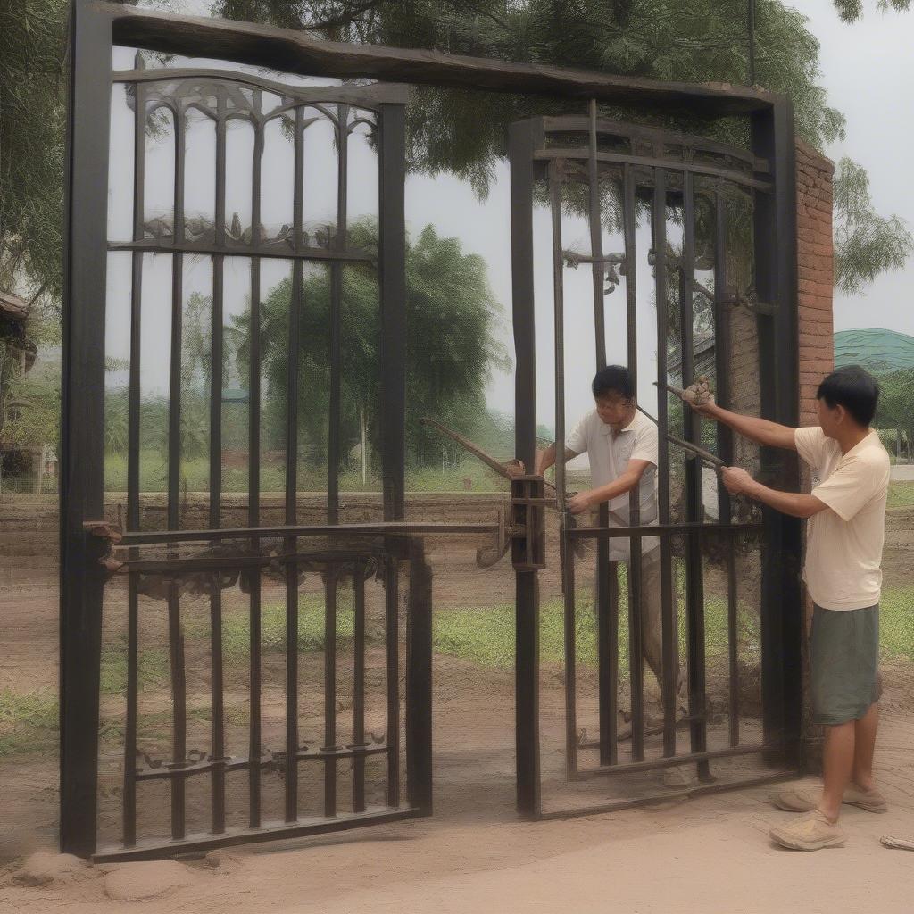 Lắp đặt cửa sắt cũ Tây Ninh
